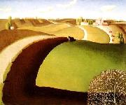 Grant Wood Spring Plowing china oil painting reproduction